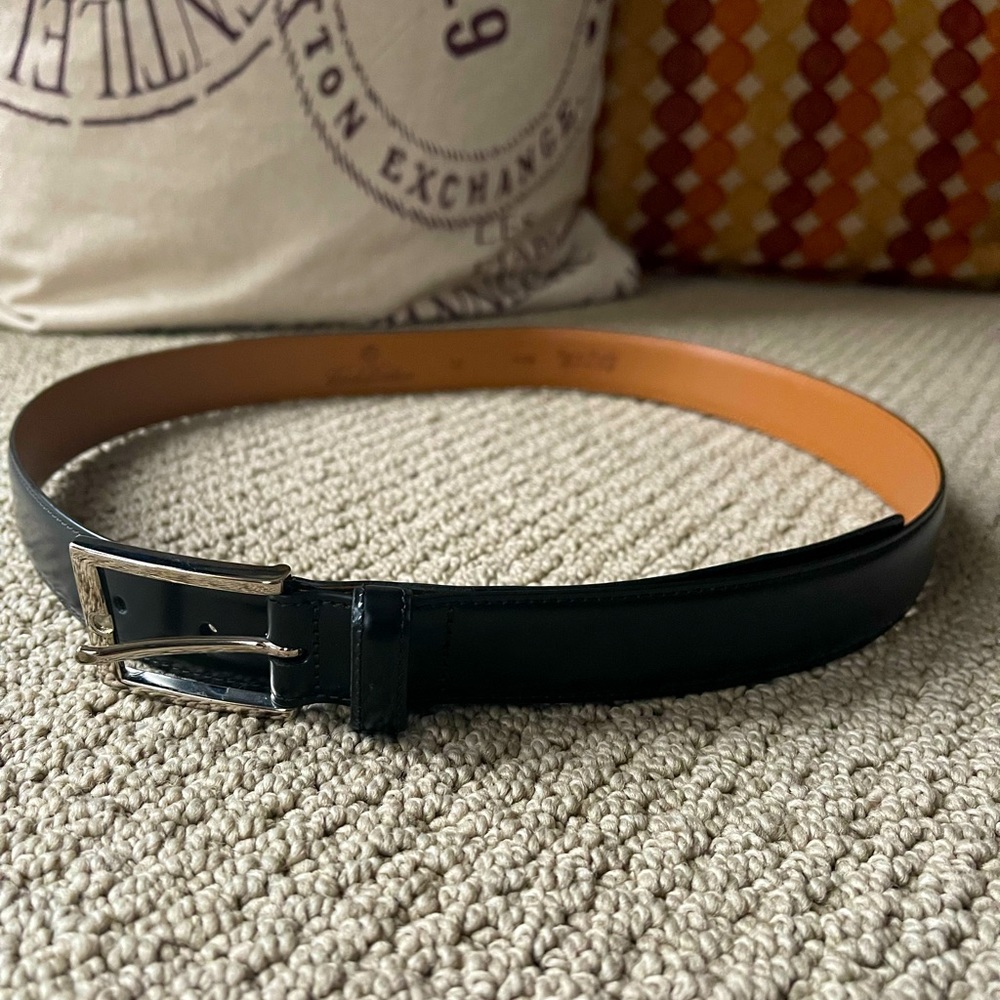 Brooks Brothers Men’s Black Leather Belt